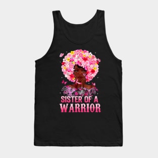 Sister Of A Warrior Black Queen Breast Cancer Awareness Tank Top